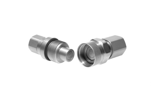 3/4 BSPP Female Thread Zinc Nickel Plated Carbon Steel HQ Series 0.75 3/4 BSPP Female Thread 3.9 Length 2 Diameter 2 ID 0.75 Holmbury Inc 2 Diameter 2 ID Holmbury HQ19-F-12G Flat Face Coupler 3.9 Length 5075 PSI Max Working Pressure 